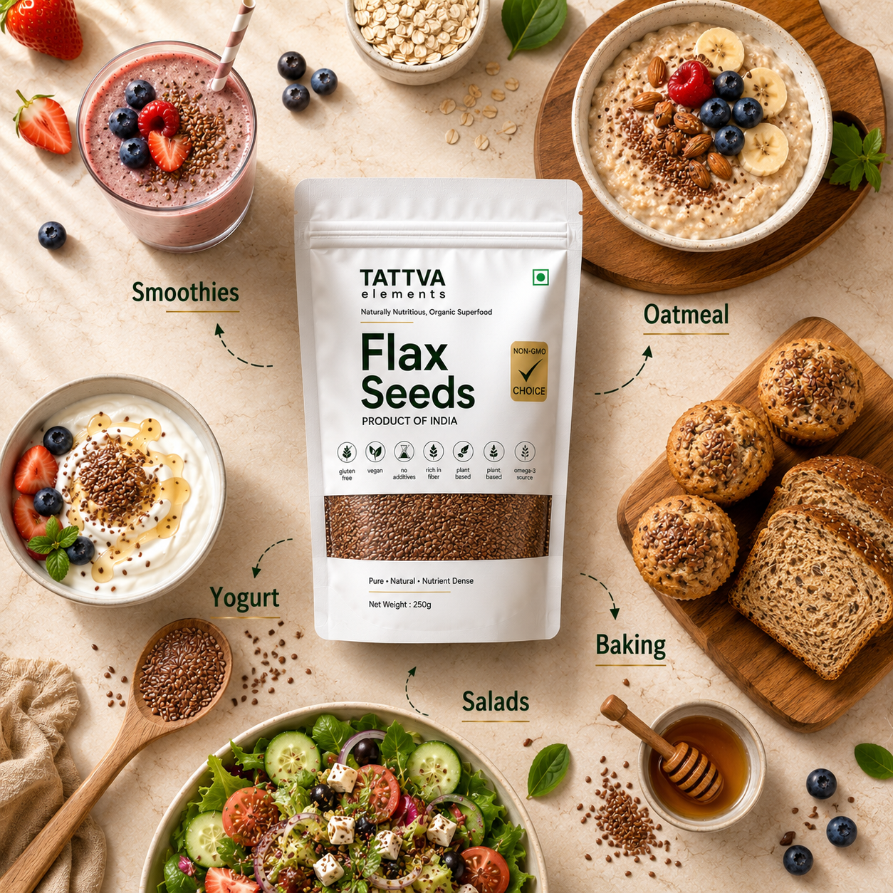 Tattva Elements Premium Flax Seeds