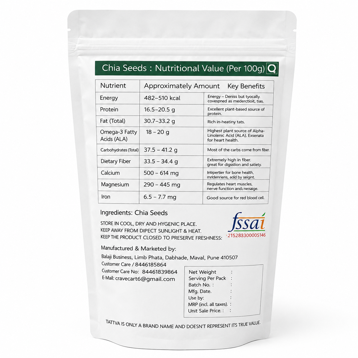 Tattva Elements Premium Chia Seeds