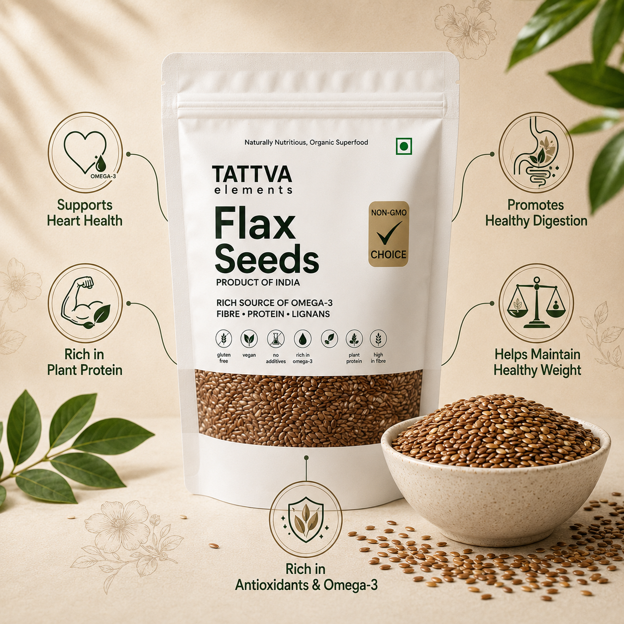 Tattva Elements Premium Flax Seeds